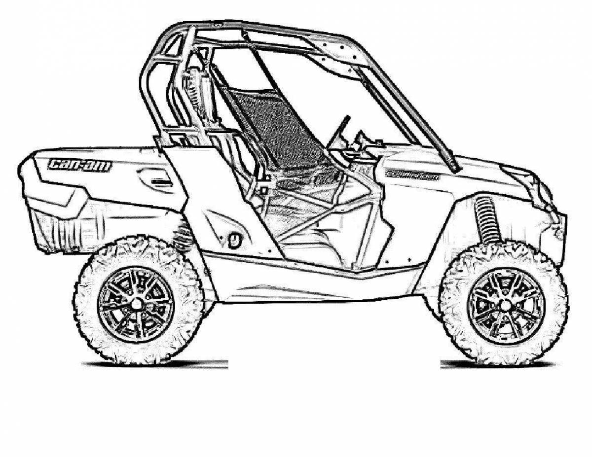 Colorful buggy coloring page