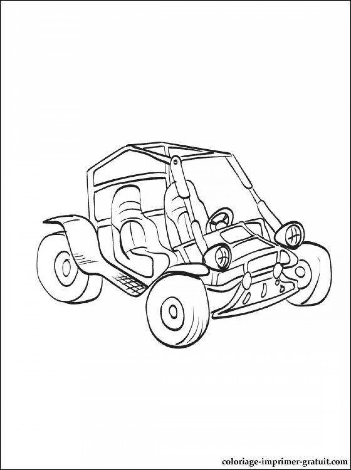 Раскраска Яркая багги-раскраска