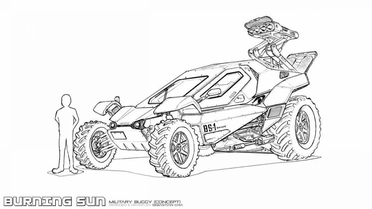 Раскраска Праздничная раскраска багги