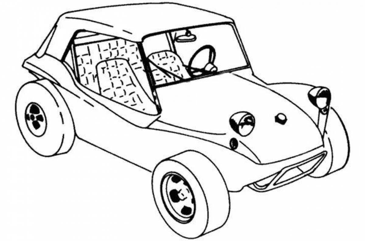 Sunny buggy coloring page