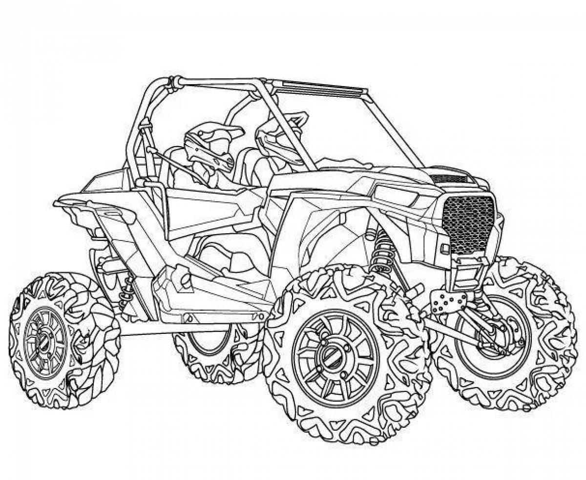 Crazy color buggy coloring page