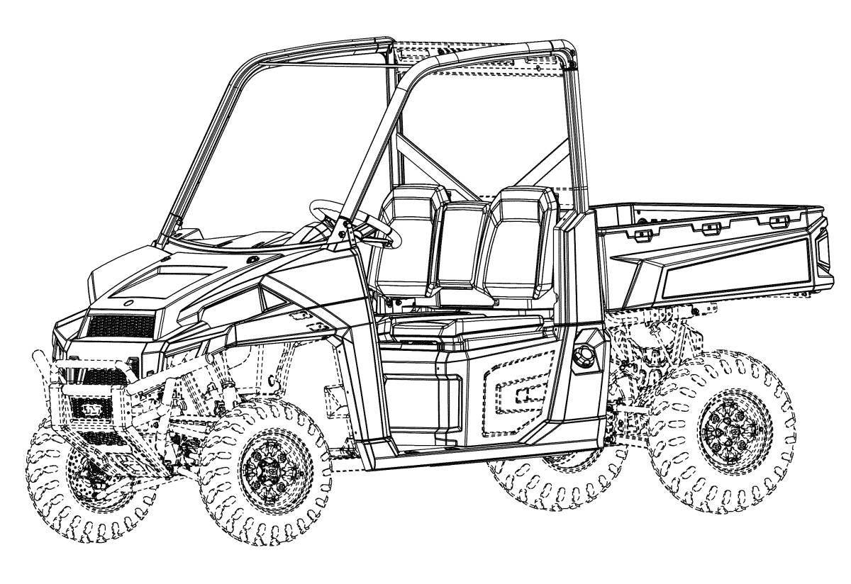 Раскраска Цветная яркая багги раскраска
