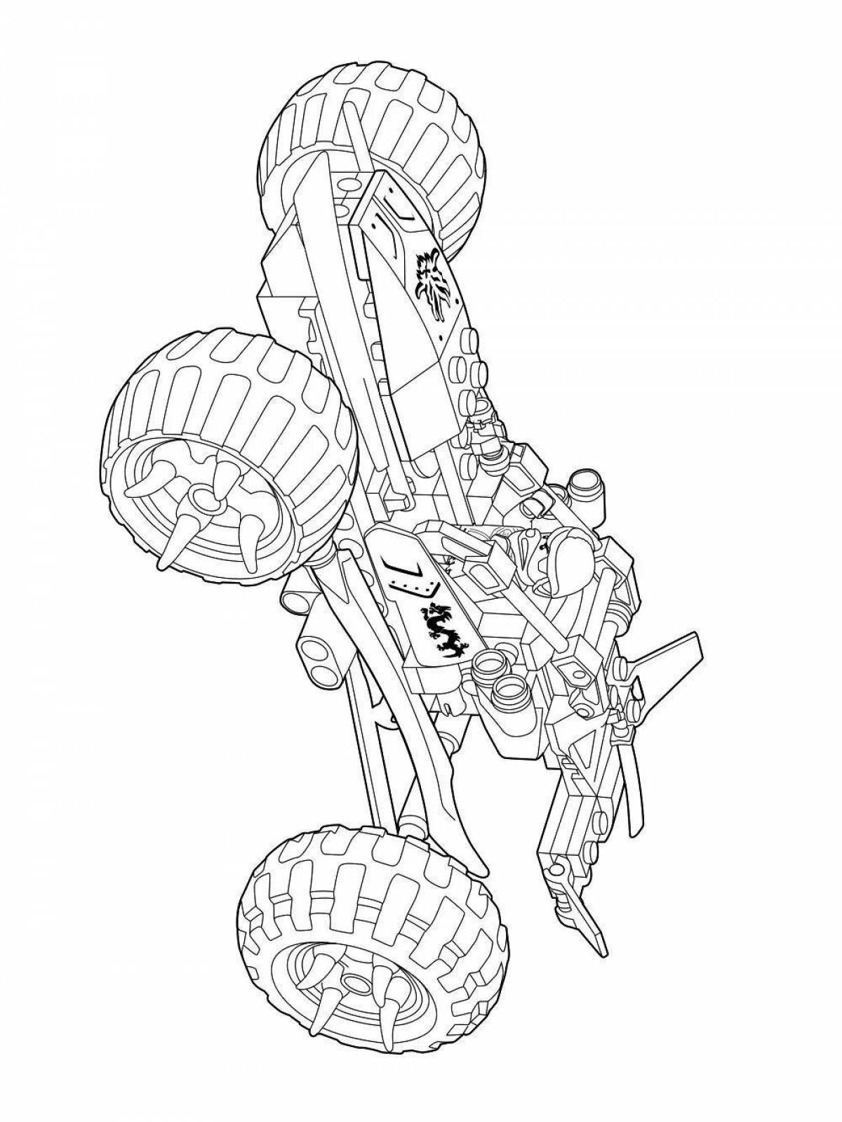 Colored holiday buggy coloring book