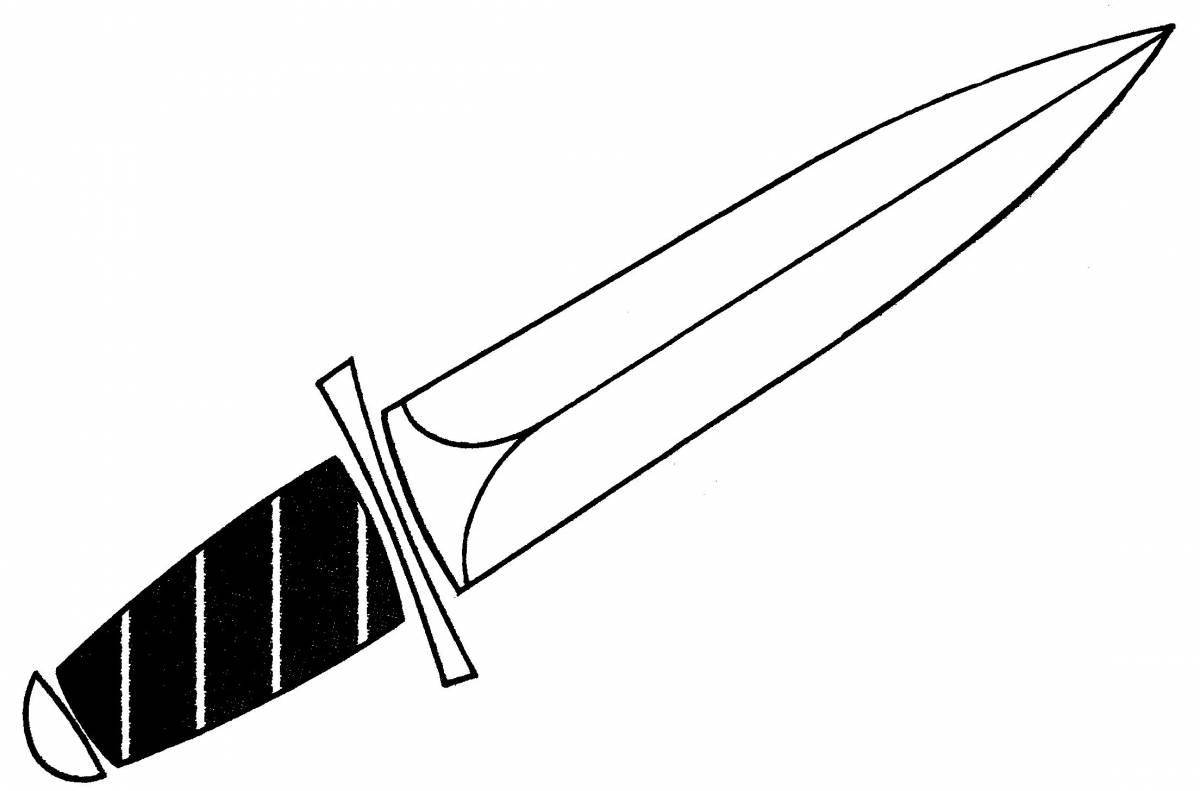 Majestic dagger coloring page