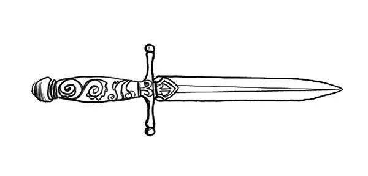 Coloring page brave dagger