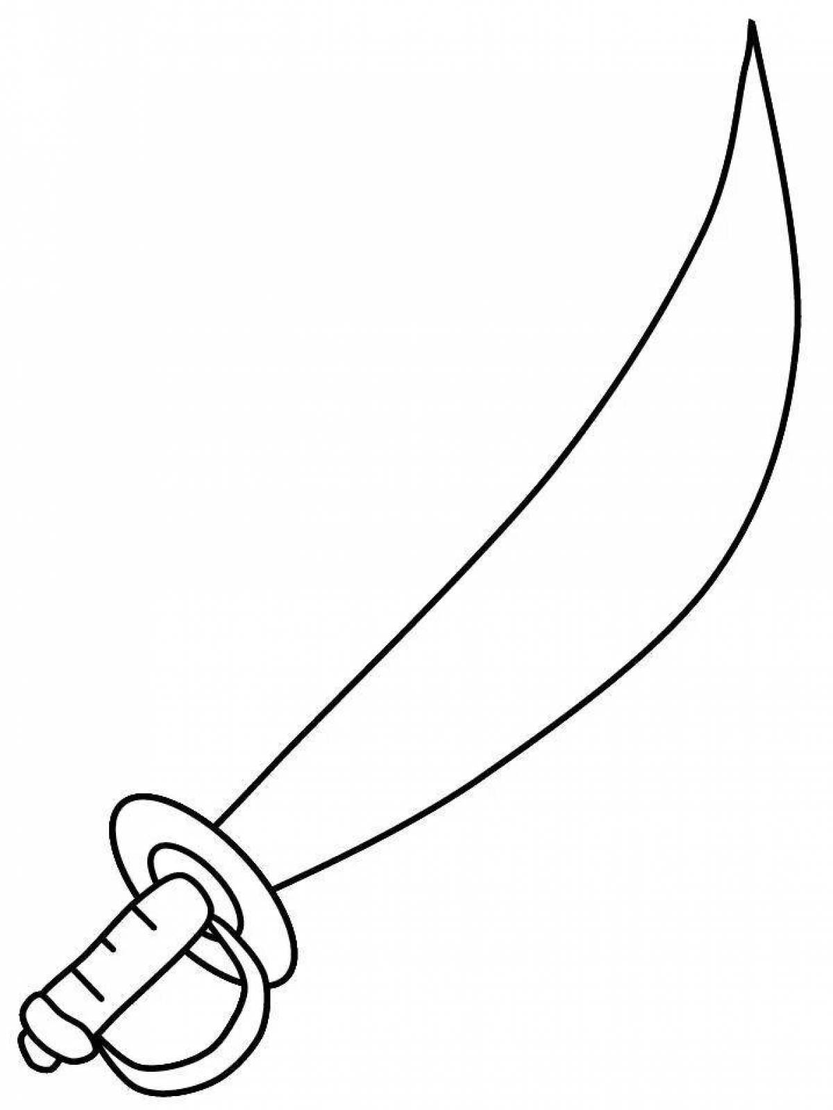 Charming Dagger Coloring Page