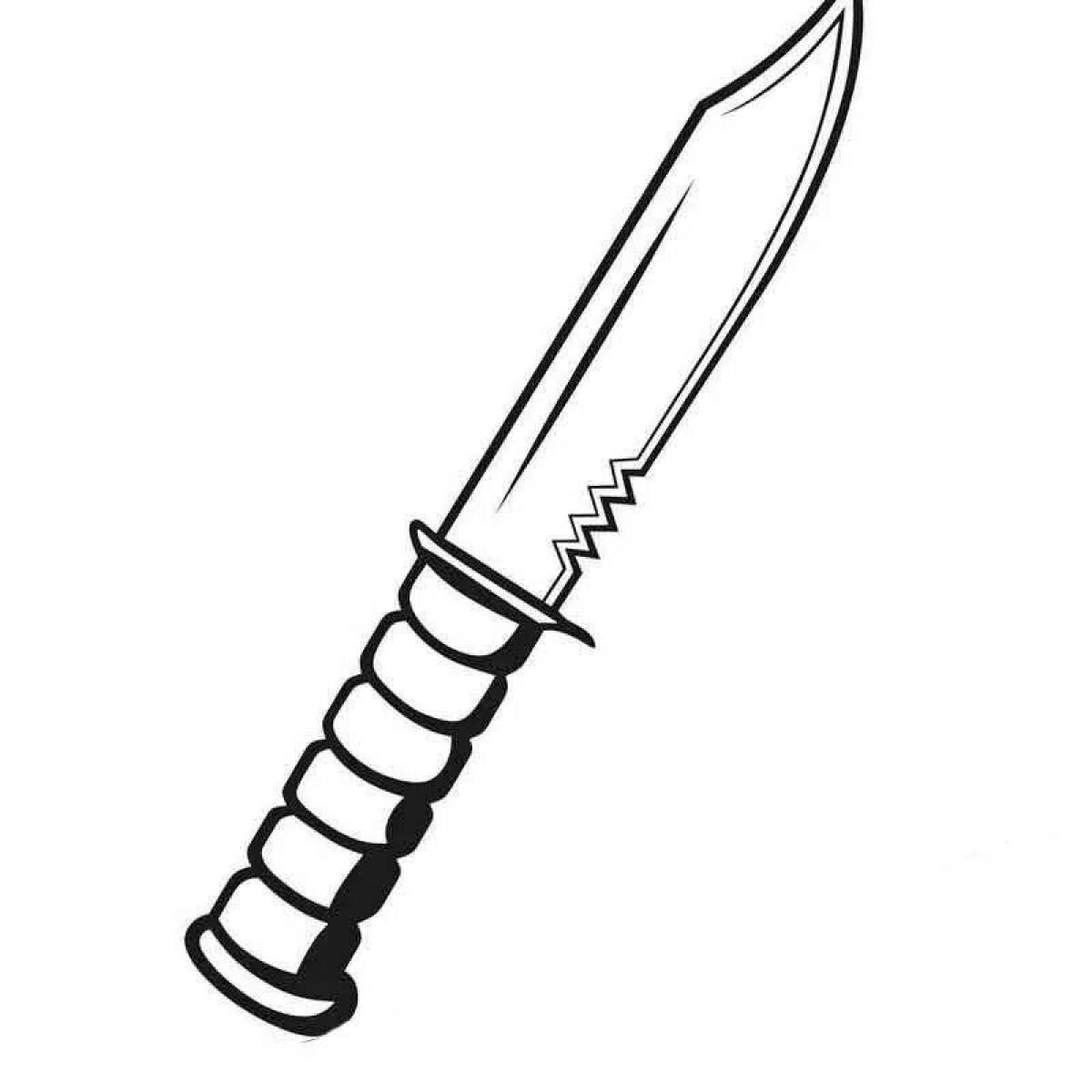 Enchanted dagger coloring page