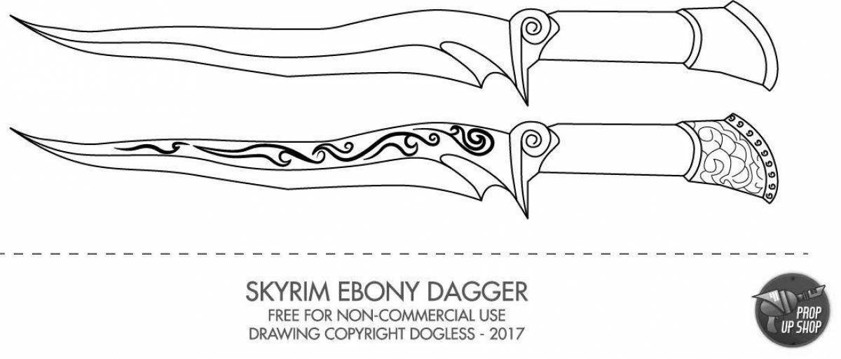Dagger coloring page