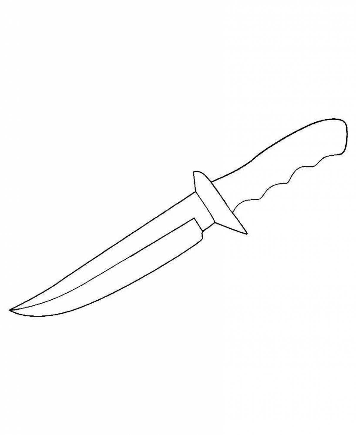 Complex daggers coloring page