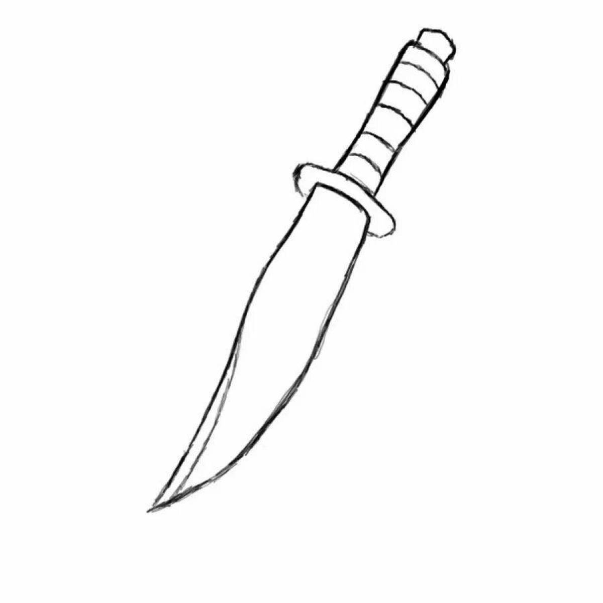 Rich dagger coloring page