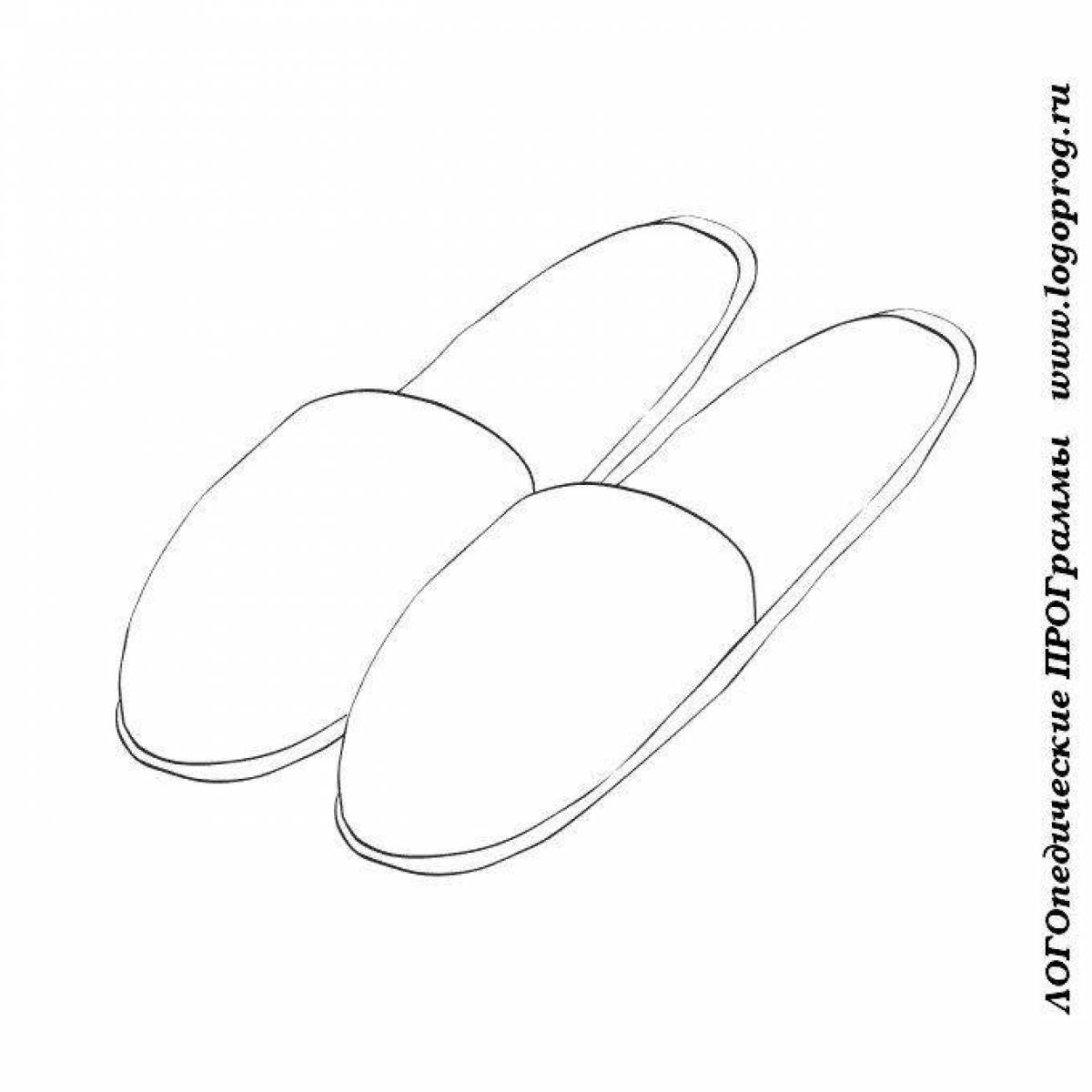 Coloring page delightful slippers