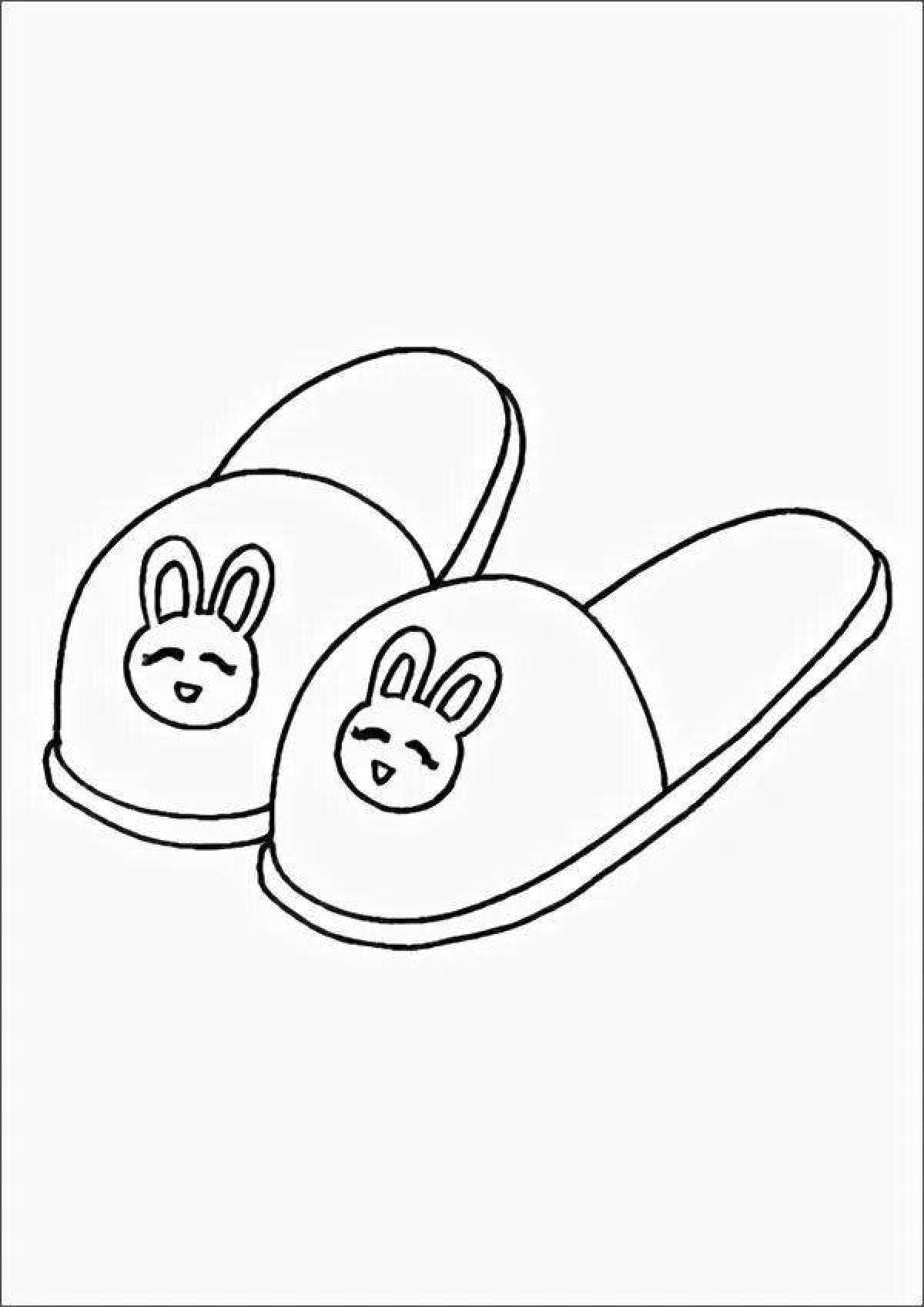 Coloring book bold slippers
