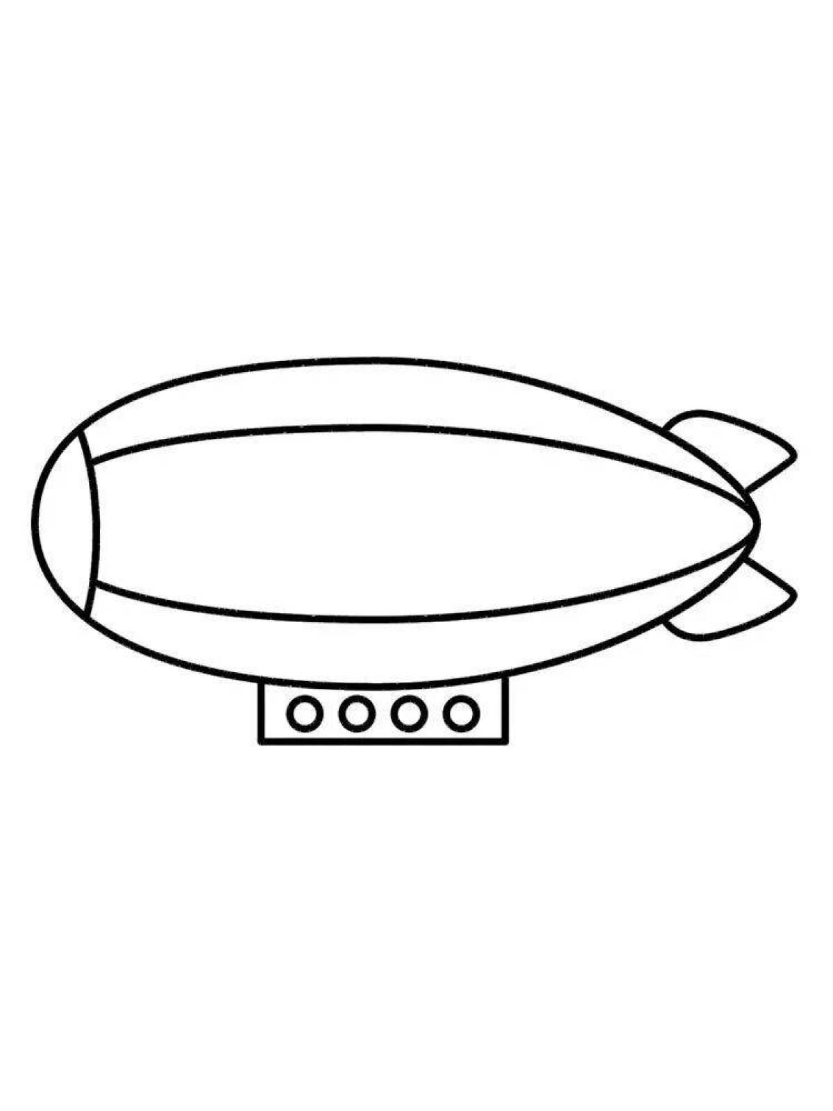 Coloring page majestic airship