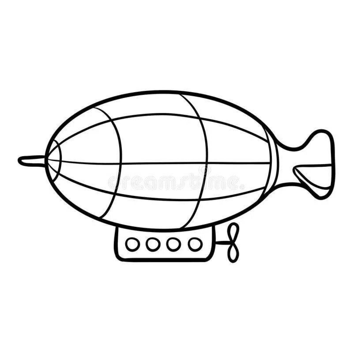Glorious airship coloring page