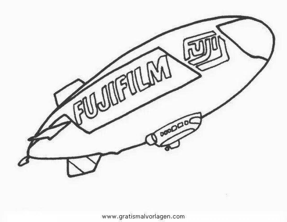 Coloring page spectacular airship