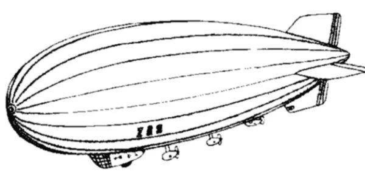 Luxury airship coloring page