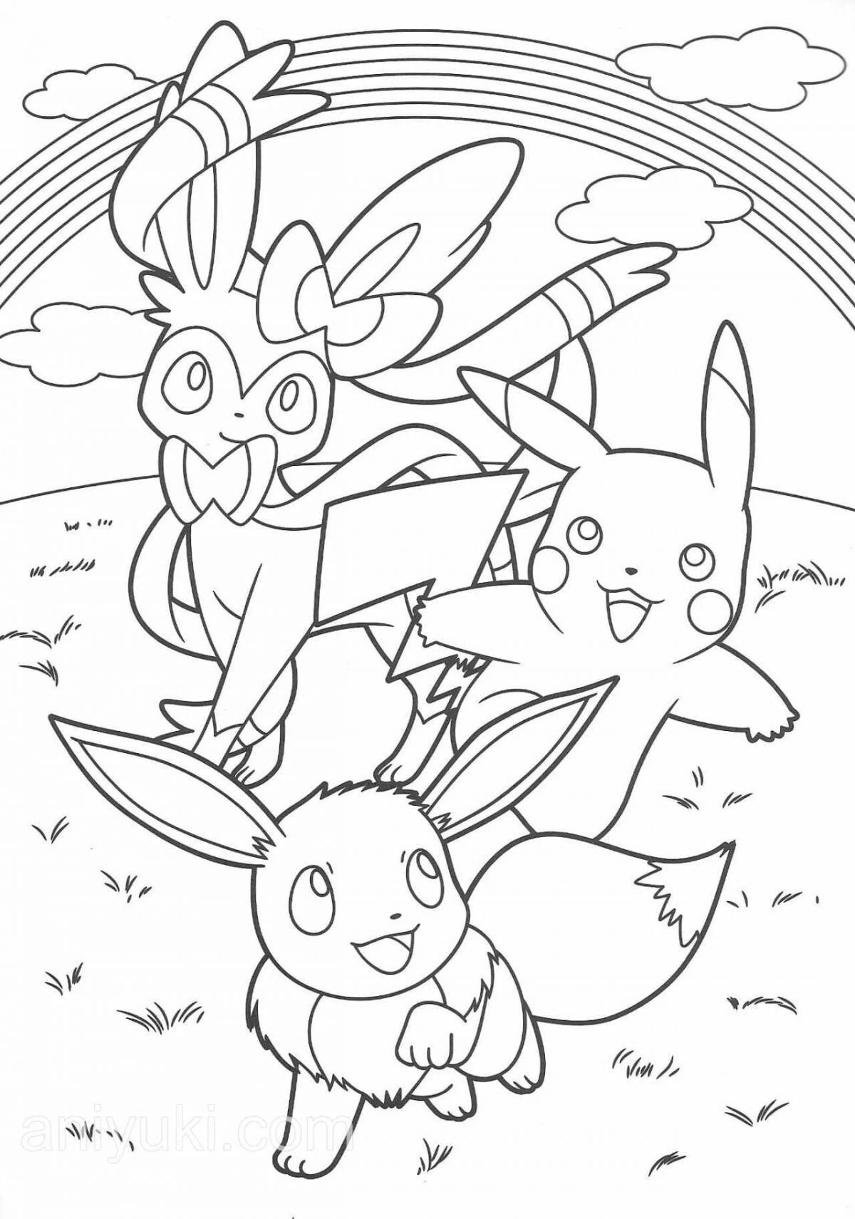 Eevee Charming Coloring Page