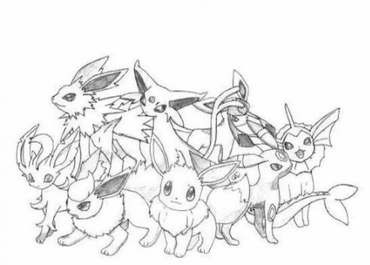 Amazing Eevee Coloring Page