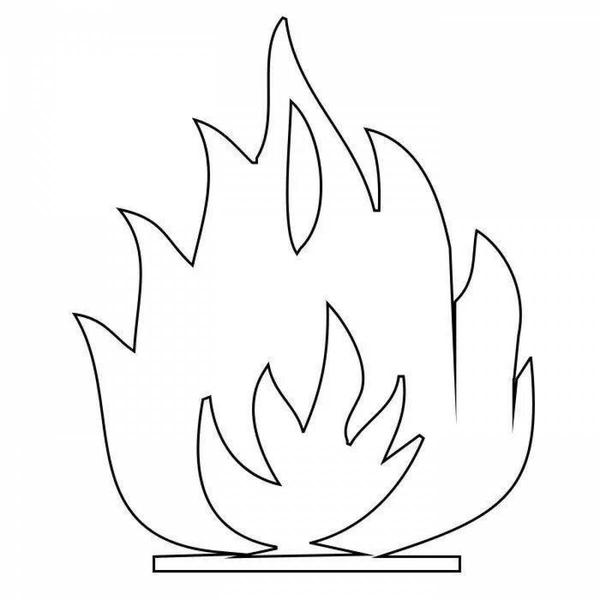 Shining flame coloring book