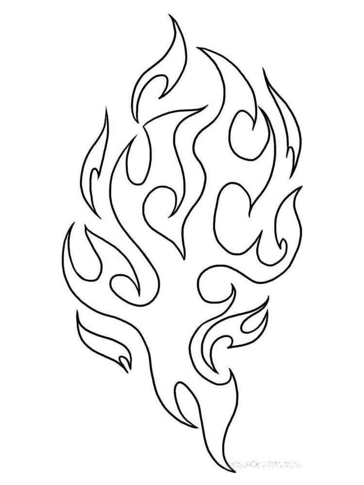 Flame dazzle coloring book