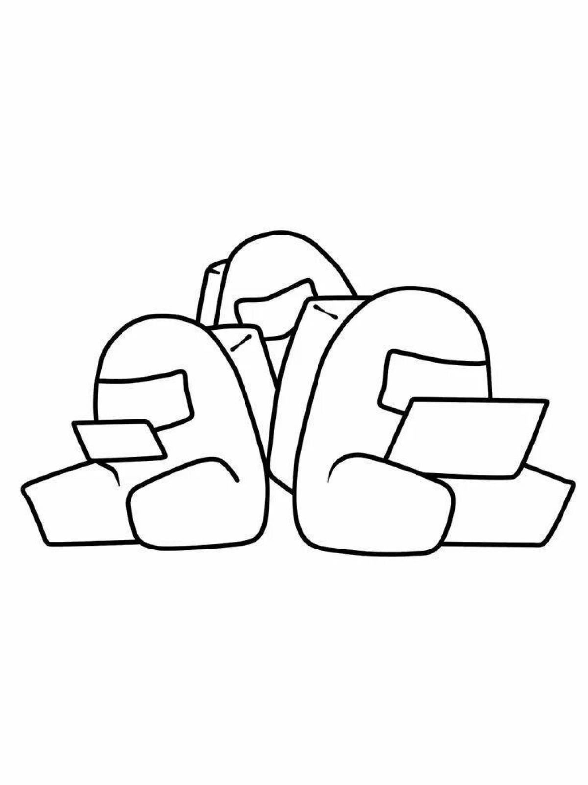 Colorful amancas coloring page