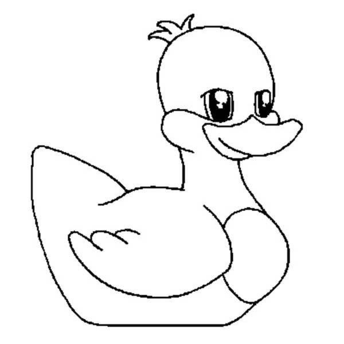 Coloring playful lolofan duck