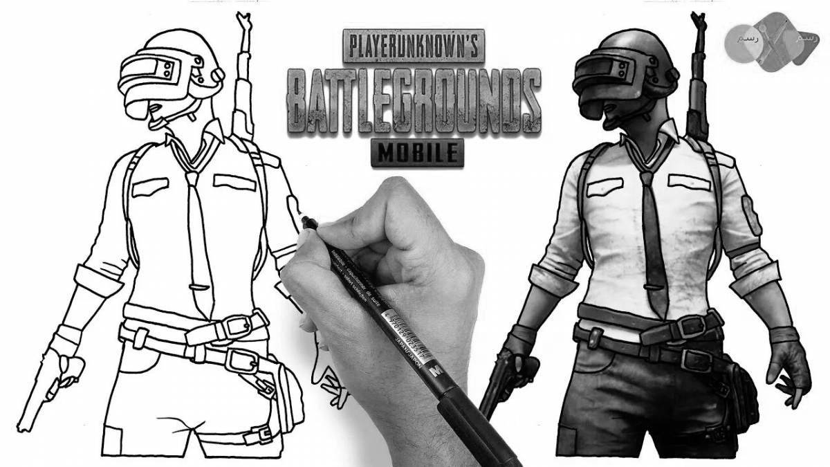 Beautiful coloring page pubg mobile