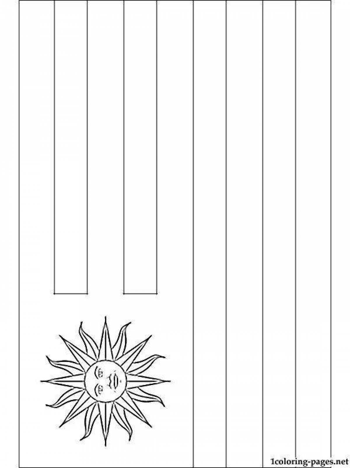 Coloring page argentina flag