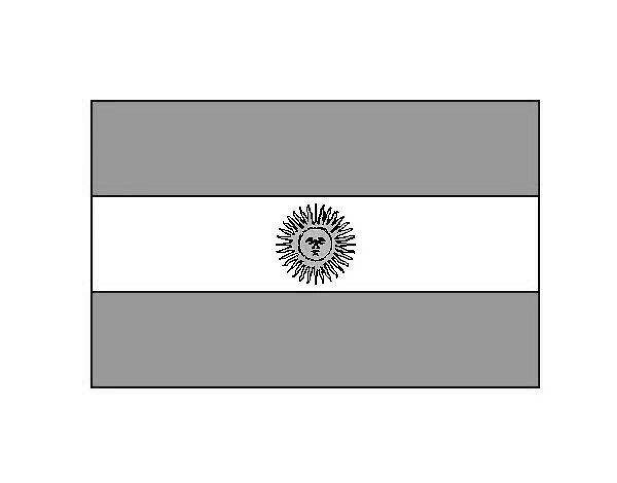 Раскраска интенсивный флаг аргентины