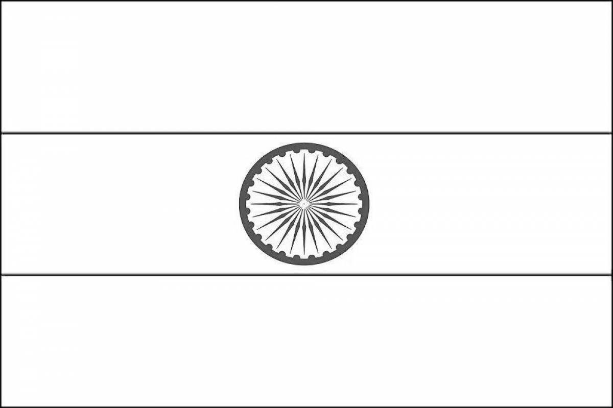Rampant flag of argentina coloring page