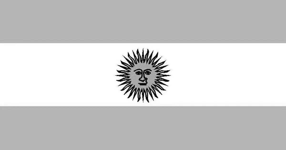 Humorous coloring of the flag of argentina