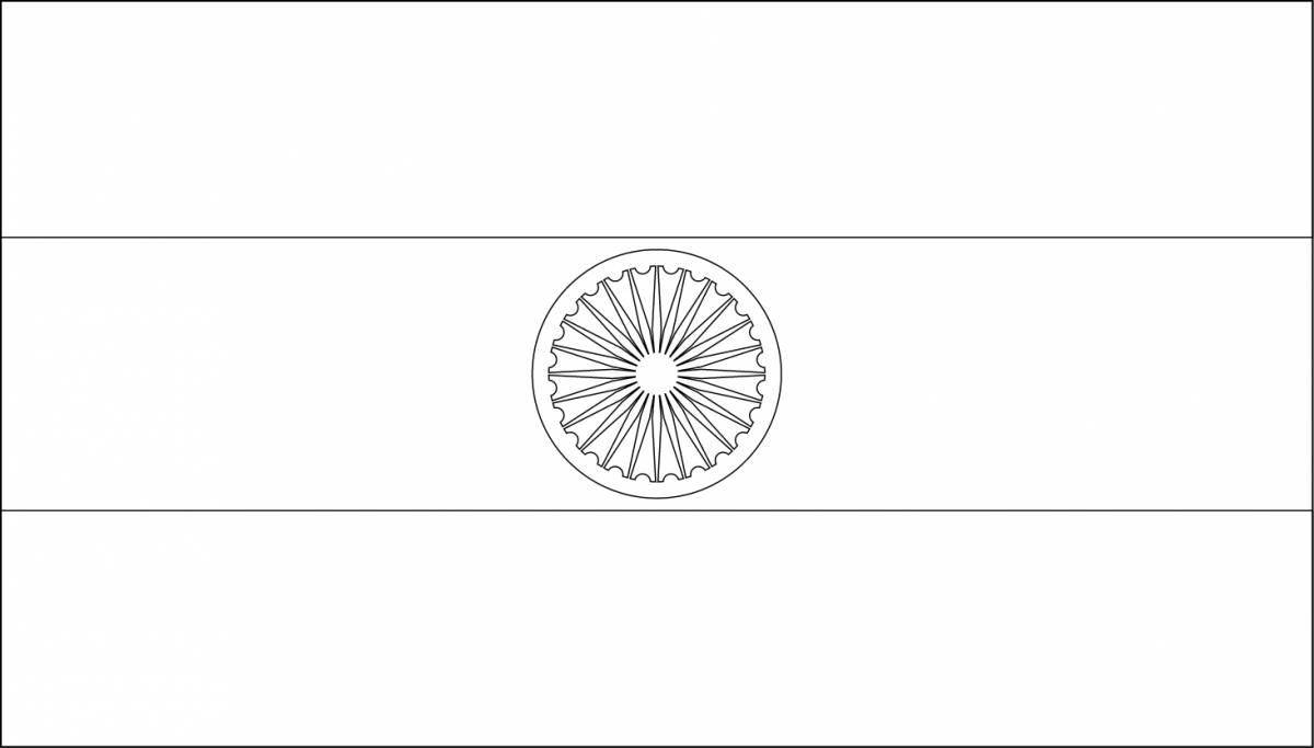 Coloring page adorable flag of argentina