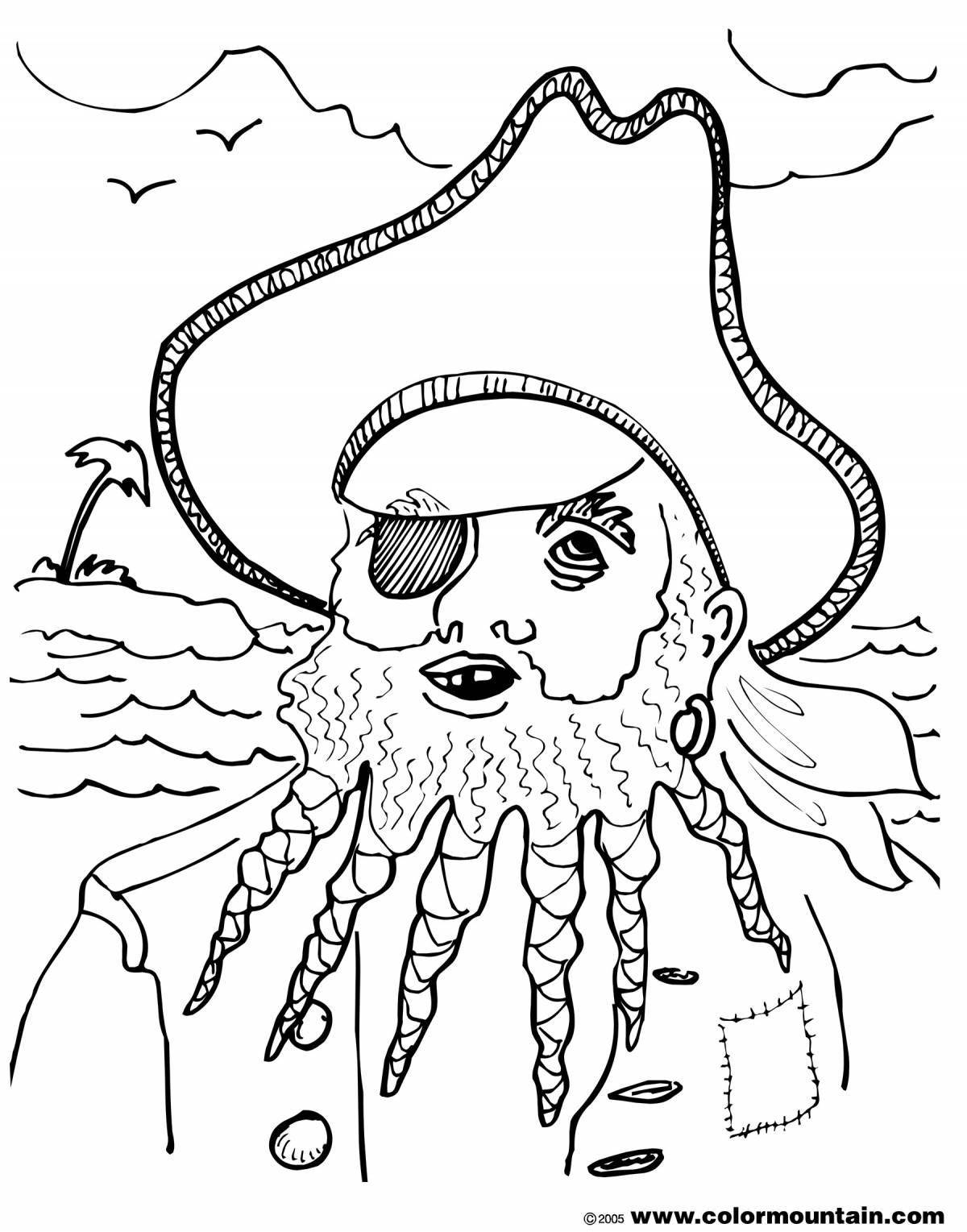 Dazzling blue beard coloring page