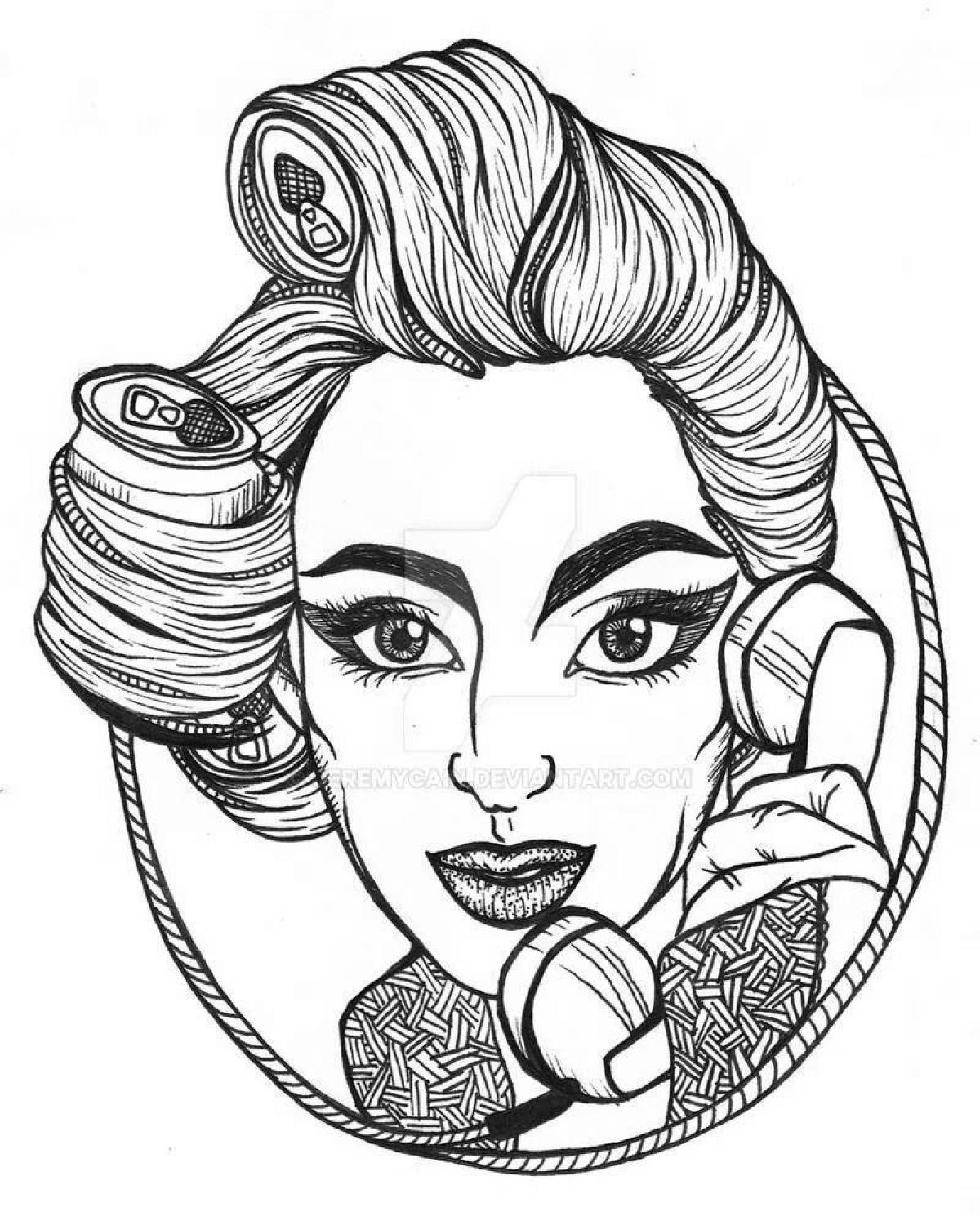 Glorious Lady Gaga coloring page