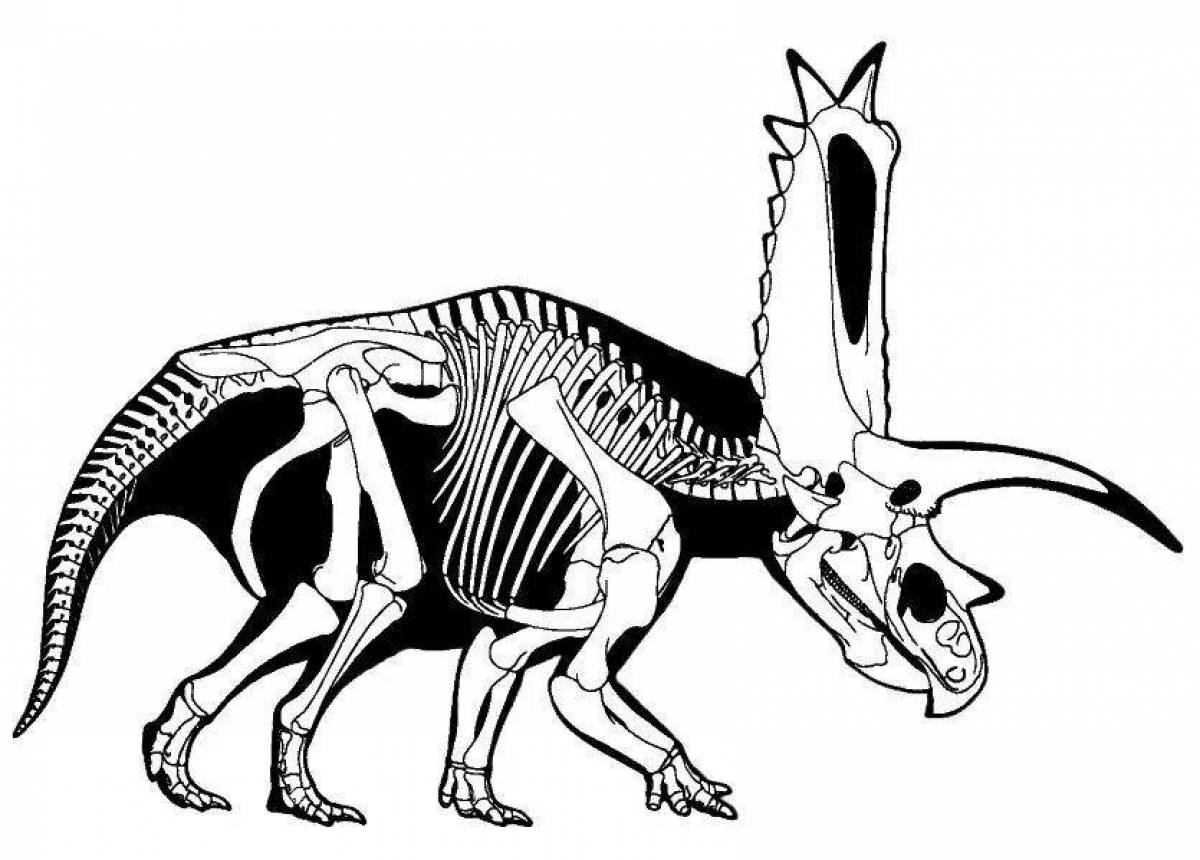 Sublime coloring page скелет динозавра