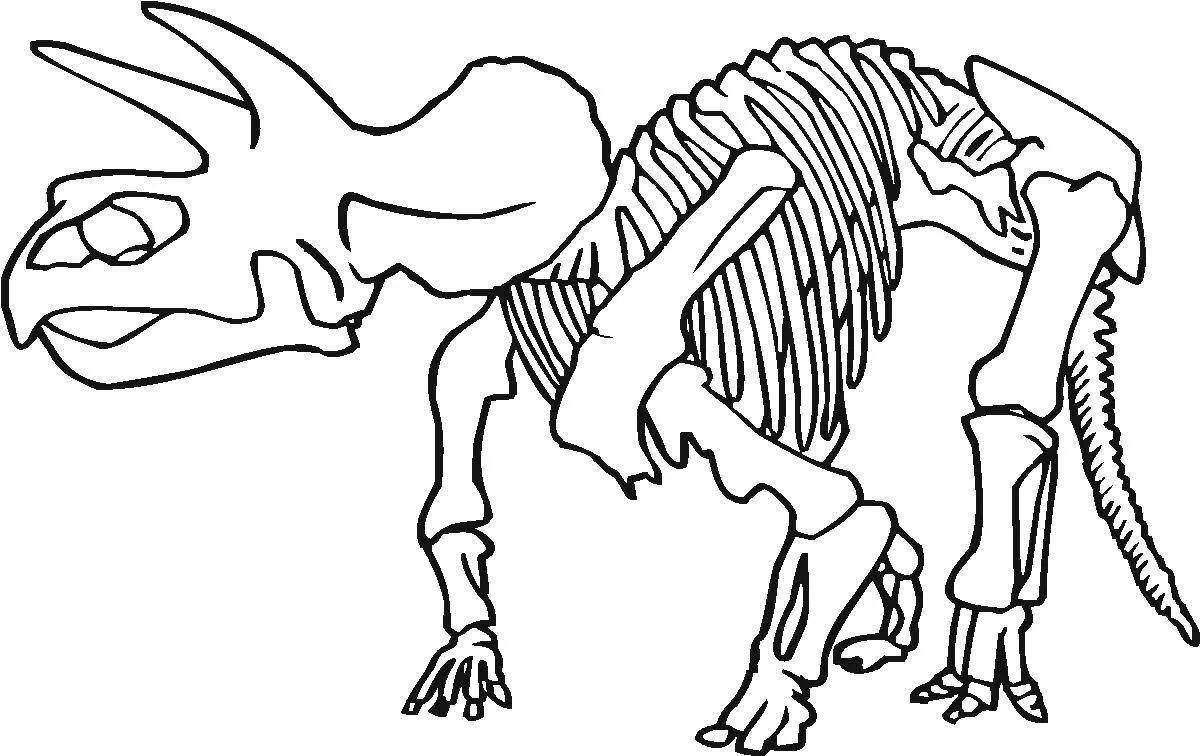 Раскраска grandeur скелет динозавра