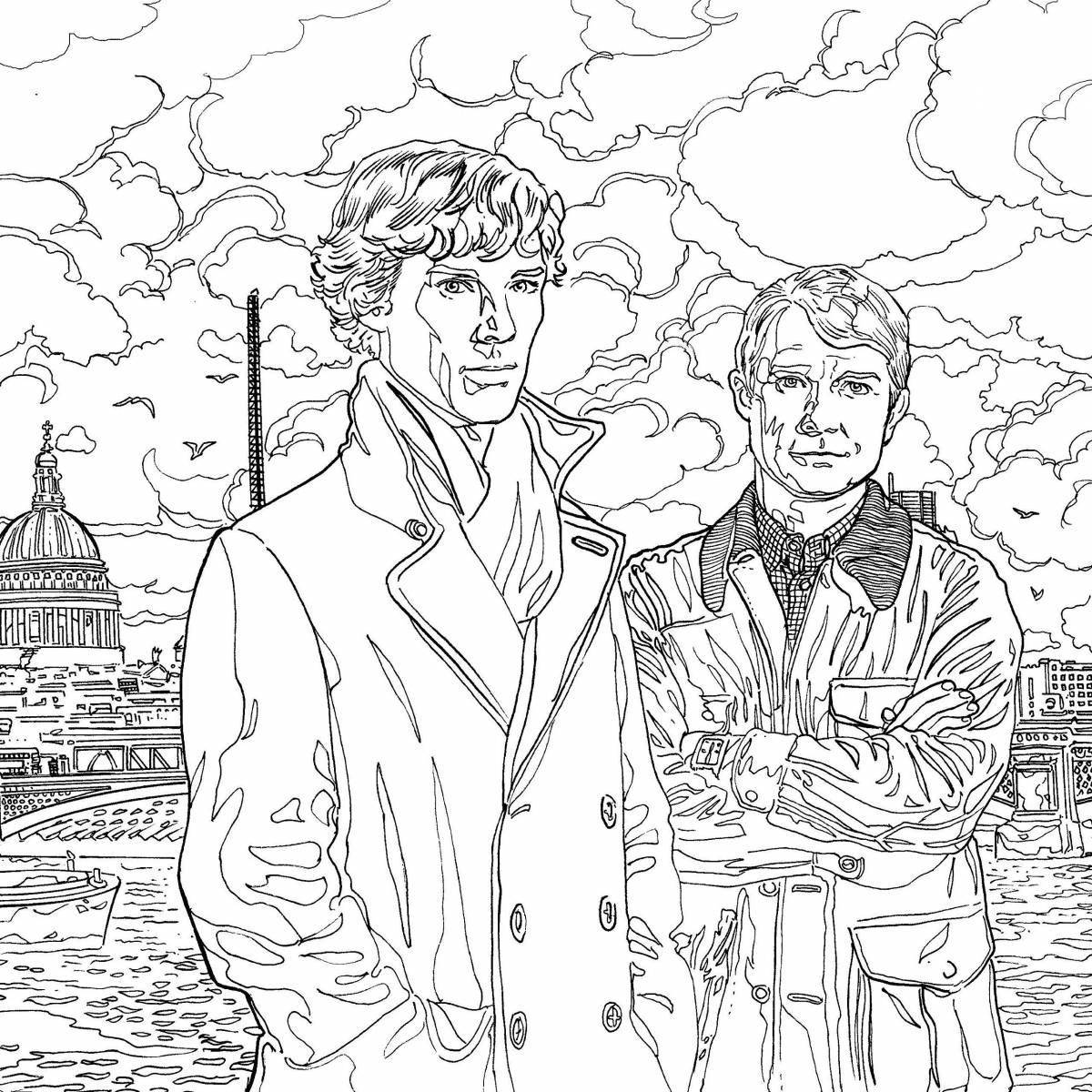 Charming supernatural academy coloring page