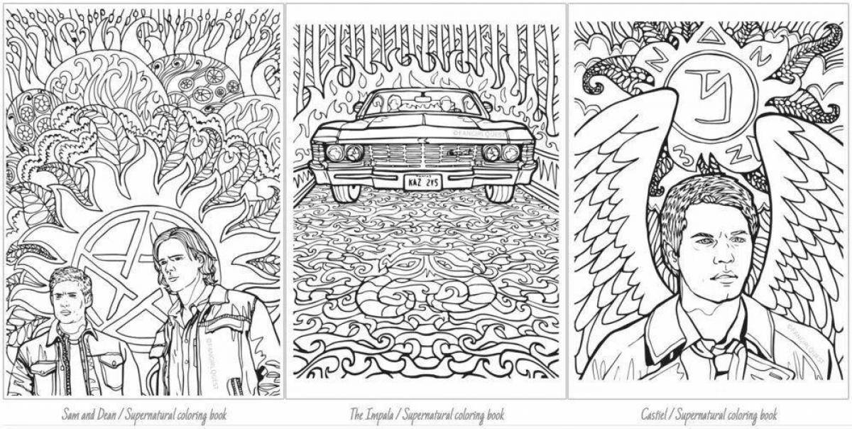 Tempting supernatural academy coloring page