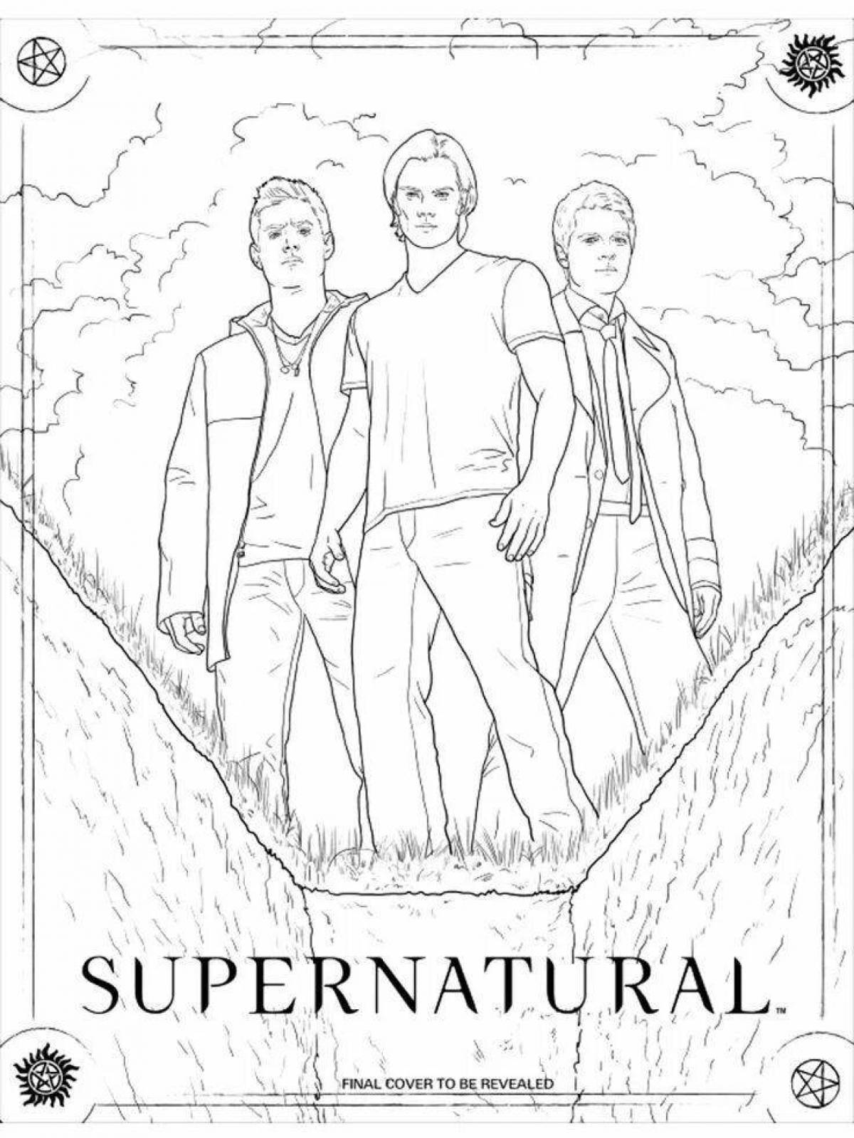 Awesome supernatural academy coloring page