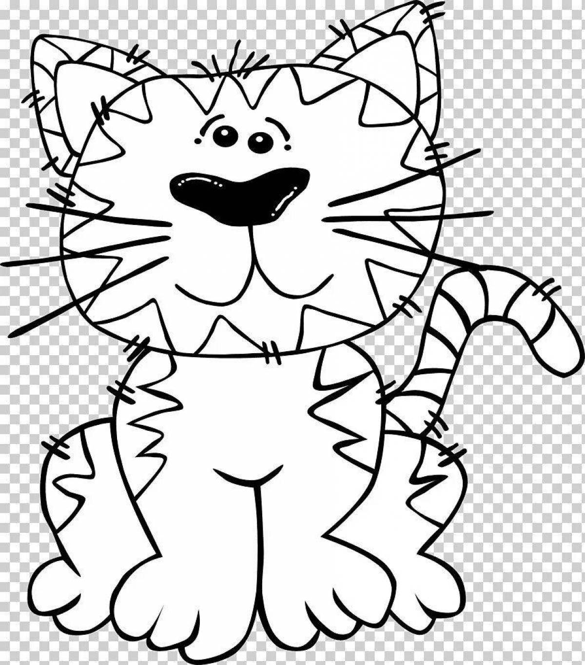 Fancy coloring funny cats