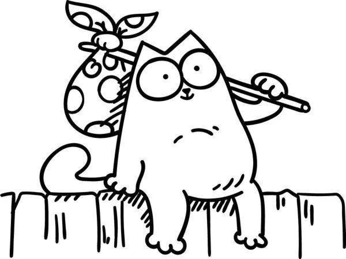 Funny cats coloring book