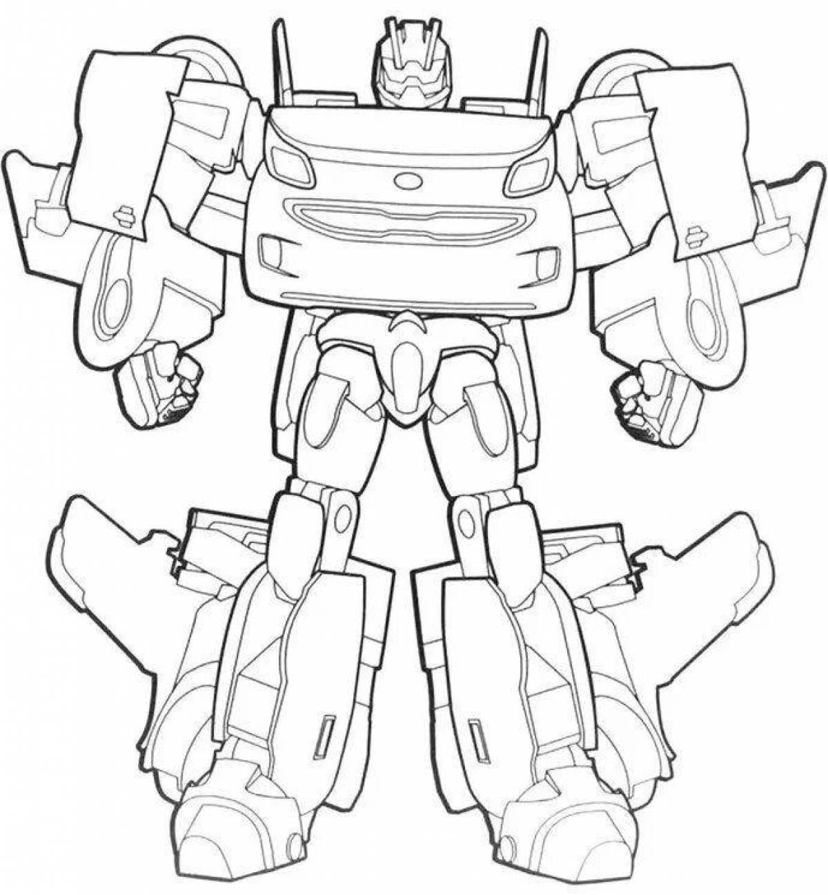 Tobot x playful coloring page