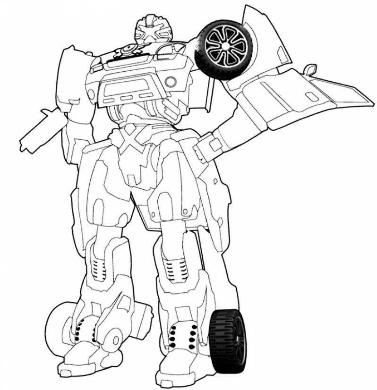 Interesting tobot x coloring page