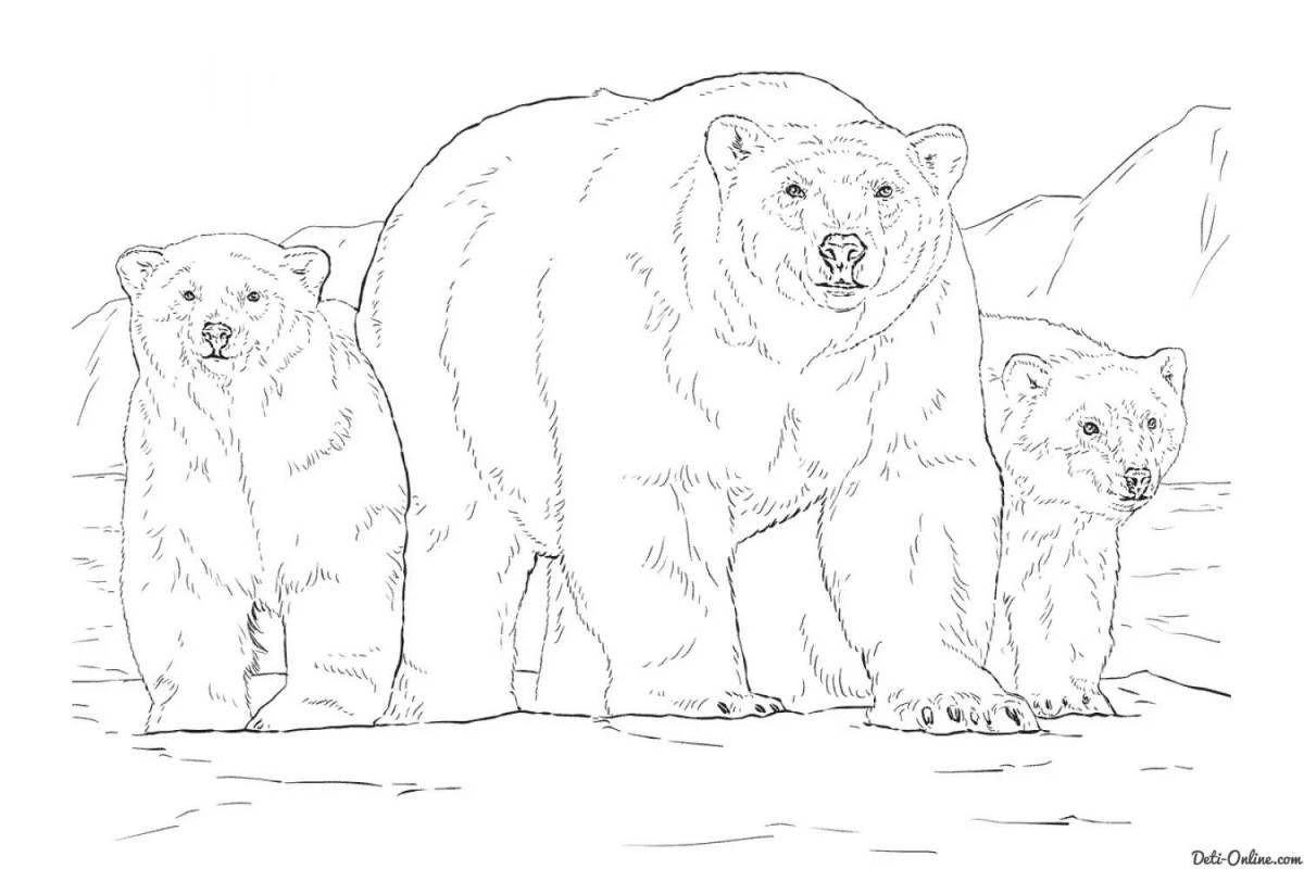 Радостный рисунок медведя