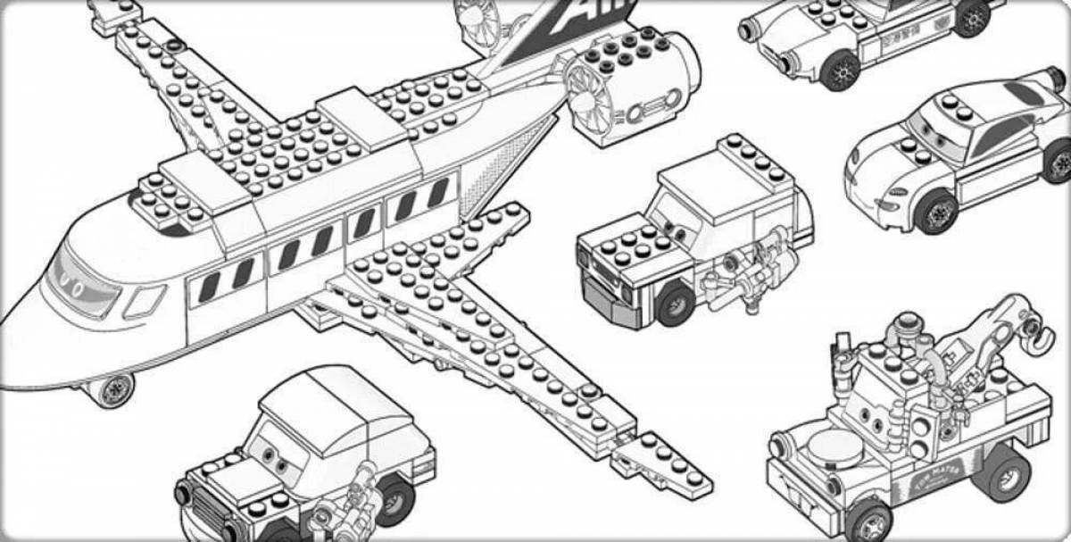 Great lego car coloring page