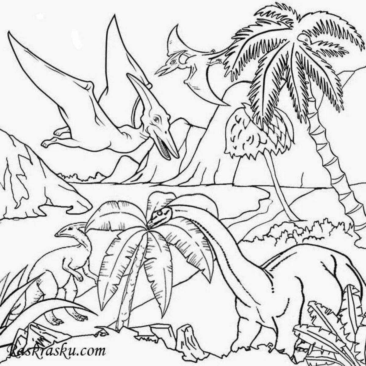 Dinosaur world exciting coloring book