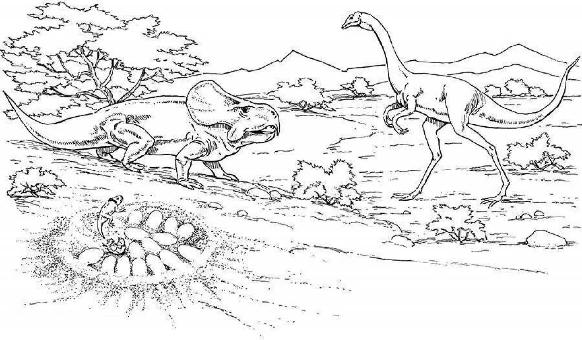 Невероятная раскраска «мир динозавров»