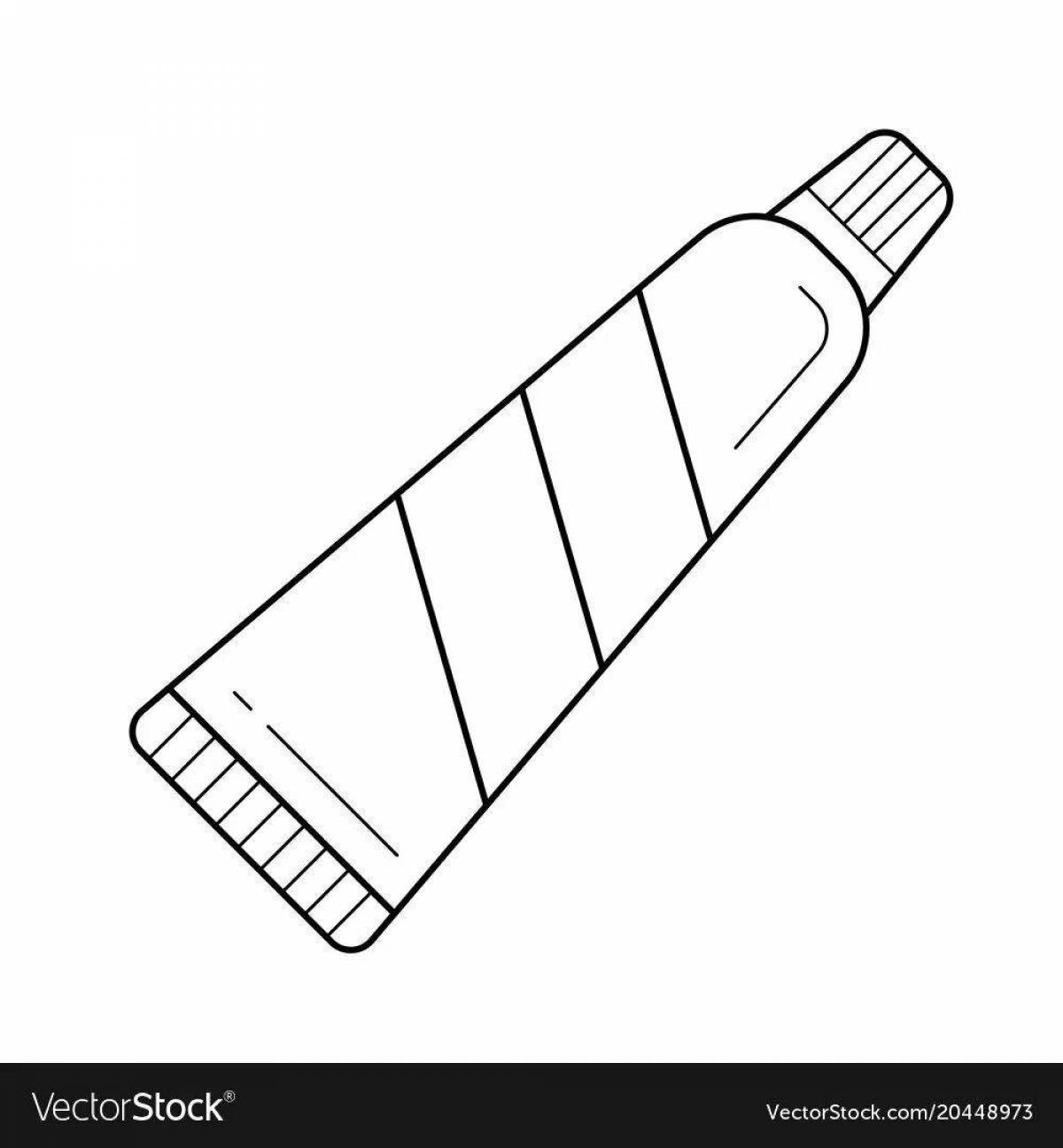 Sparkling coloring page toothpaste