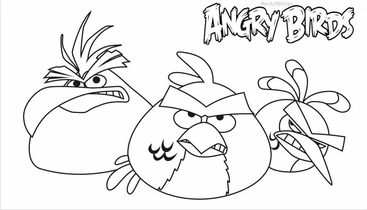 Яркие раскраски angry birds