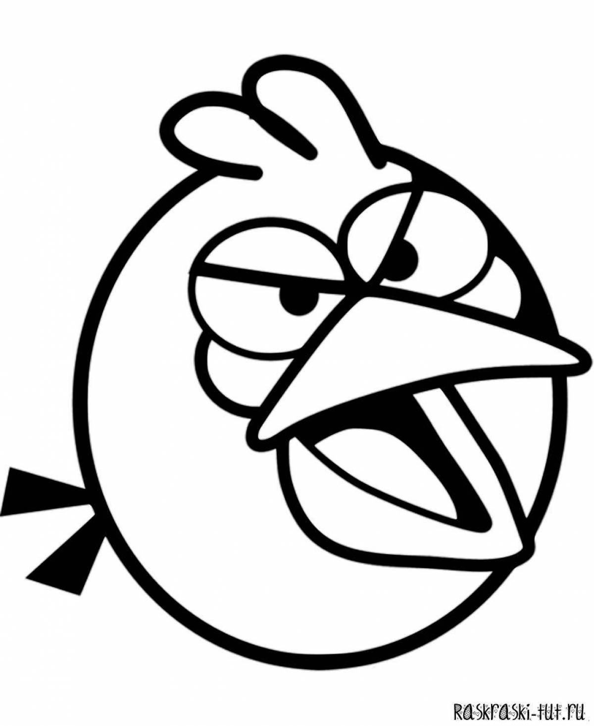 Amazing angry birds coloring page